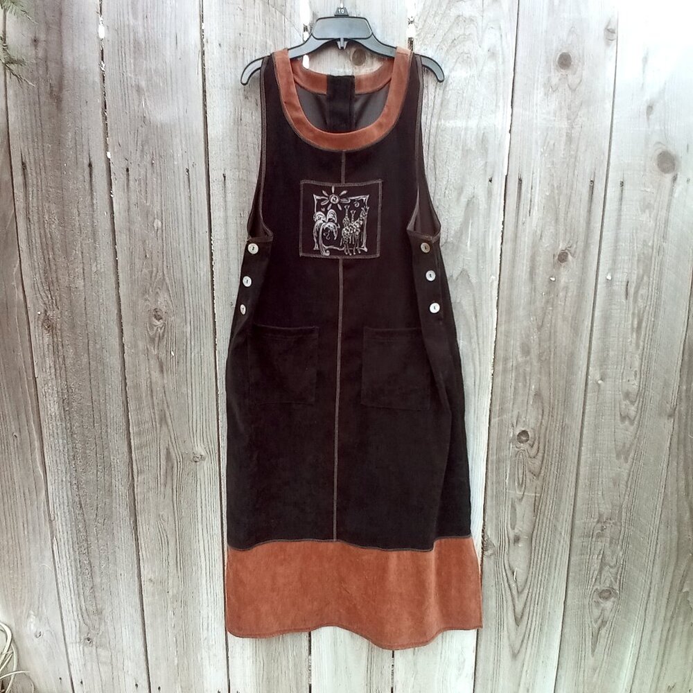90s Vintage California Concepts Maxi Dress 12 African Safari Knit Jumper-Overall